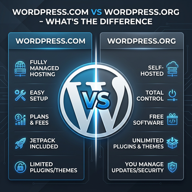 WordPress.com VS WordPress.org - What's the Difference ?